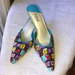 NEW! Diba (EAST) Turquoise satin shoes